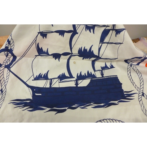 2050 - A collection of vintage scarves including Jacqmar, Oscar, Sitmar Cruises and silk examples