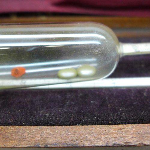 2059 - A boxed Standard Saccharometer, other hydrometers and a brass barrel tap