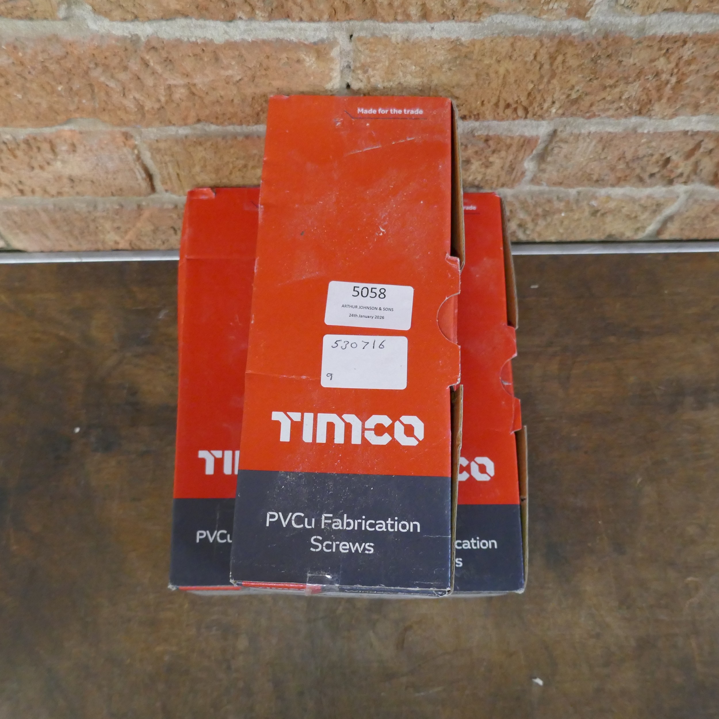 3 boxes of Timco 4.3 x 40 zinc window and door screws