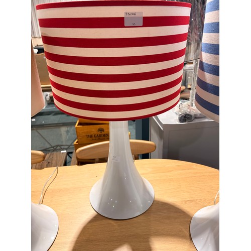 3085 - An assortment of table lamps with various shades