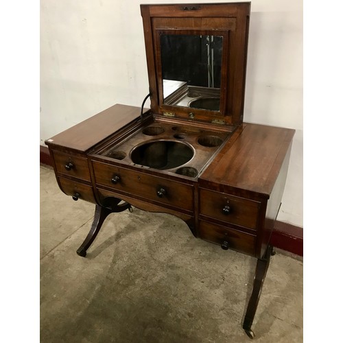 122 - A George IV inlaid mahogany washstand