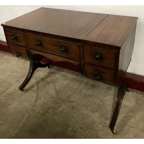 122 - A George IV inlaid mahogany washstand