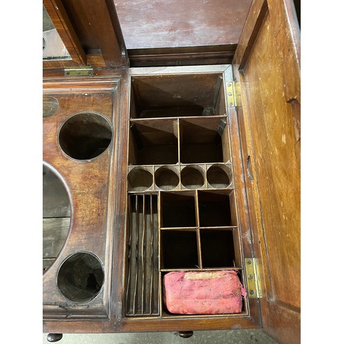 122 - A George IV inlaid mahogany washstand