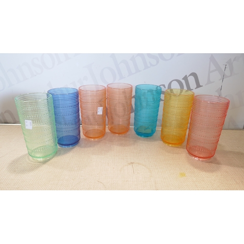 6028 - Seven colourful acrylic tumblers, (376-64) *This lot is subject to VAT