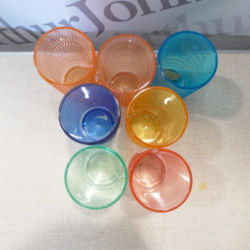 6028 - Seven colourful acrylic tumblers, (376-64) *This lot is subject to VAT