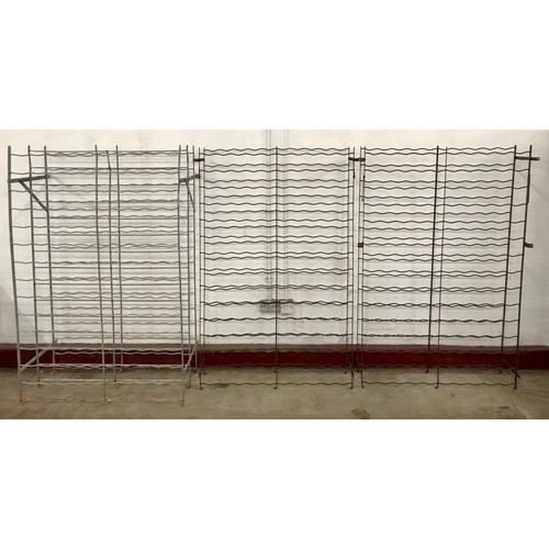 Three large French Rigidex French wine racks