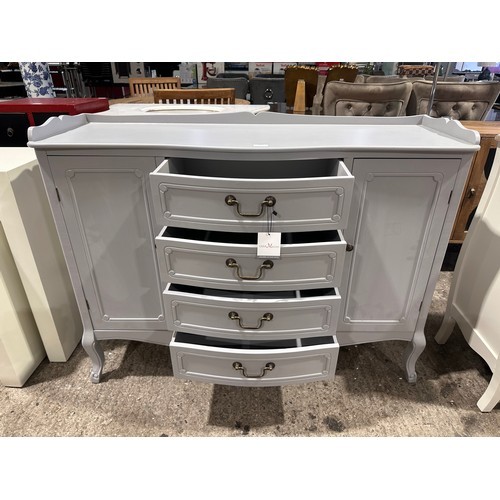 3094 - A grey two door 4 drawer sideboard