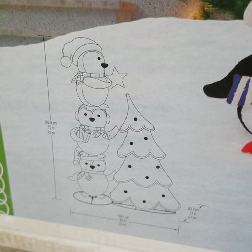 6001 - A Christmas LED stacked penguins decoration, original RRP £169.99 + VAT (377-36) *This lot is subjec... 