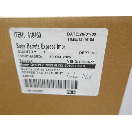 6008 - A Sage Barista Impress coffee machine, original RRP £539.99 + VAT (377-484) *This lot is subject to ... 