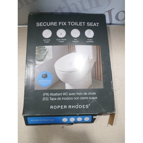 6032 - A Roper Rhodes secure fix toilet seat and a Lutec Solar Security LED flood light,  (377-21) *This lo... 