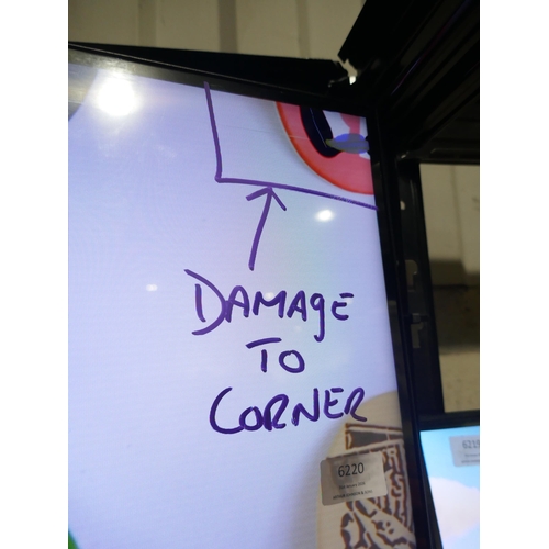 6220 - A Samsung 75” Crystal UHD 4K television with remotes - model no - UE65AU9000KXXU (damage to corner/l... 