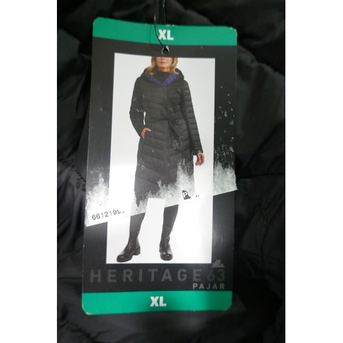 6250 - A Heritage 63 Pajar long black coat, UK size XL (377) *This lot is subject to VAT