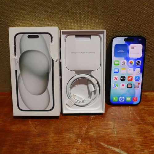 6140 - An iPhone 15 128GB  - model no - MTP03ZD/A, original RRP £569.99 + VAT (378-48) *This lot is subject... 