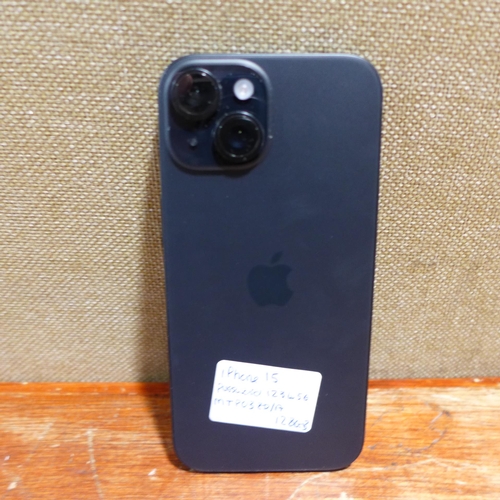 6140 - An iPhone 15 128GB  - model no - MTP03ZD/A, original RRP £569.99 + VAT (378-48) *This lot is subject... 