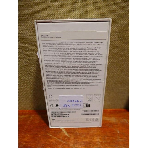 6140 - An iPhone 15 128GB  - model no - MTP03ZD/A, original RRP £569.99 + VAT (378-48) *This lot is subject... 