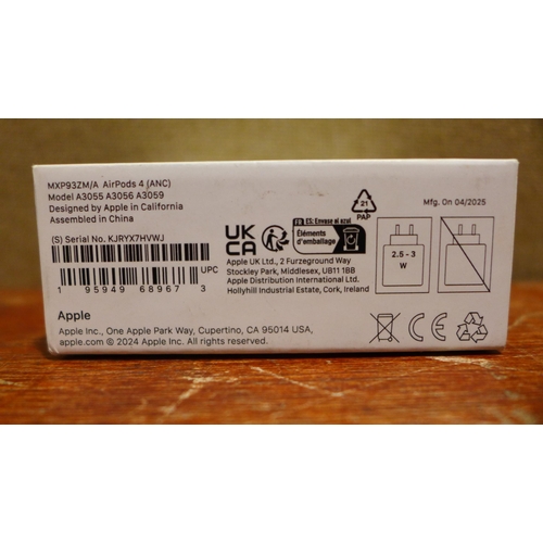 6150 - A pair of Apple Airpods anc 4th Generation - model no - MXP93ZM/A, original RRP £139.99 + VAT (378-1... 