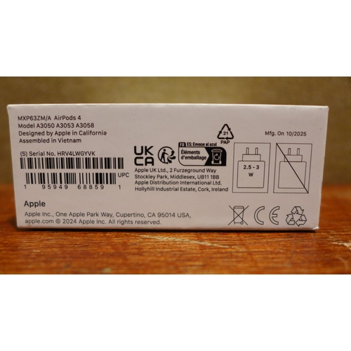 6155 - A pair of Apple Airpods 4th Generation - model no - MXP63ZM/A, original RRP £99.99 + VAT (378-398) *... 