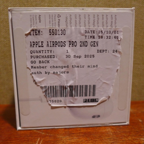 6164 - A pair of Apple Airpods Pro 2nd Generation - model no - MTJV3ZM/A USB-C, original RRP £179.99 + VAT ... 