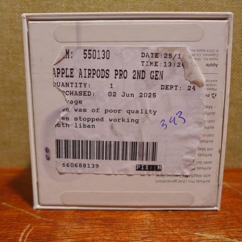 6168 - A pair of Apple Airpods Pro 2nd Generation - model no - MTJV3ZM/A USB-C, original RRP £179.99 + VAT ... 