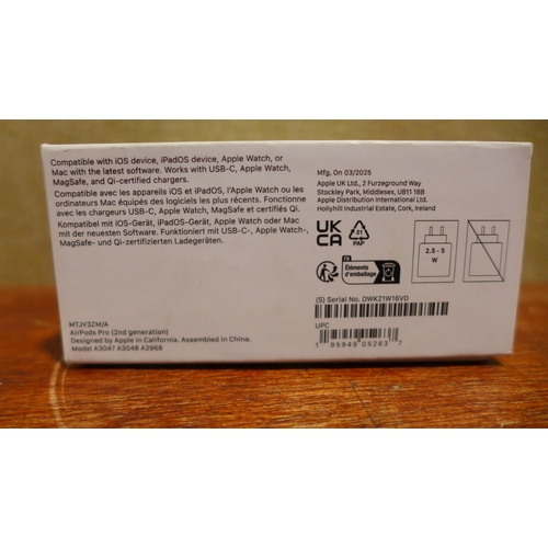 6170 - A pair of Apple Airpods Pro 2nd Generation - model no - MTJV3ZM/A USB-C, original RRP £179.99 + VAT ... 