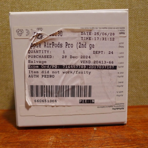 6172 - A pair of Apple Airpods Pro 2nd Generation - model no - MTJV3ZM/A USB-C, original RRP £179.99 + VAT ... 