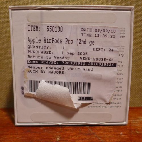 6173 - A pair of Apple Airpods Pro 2nd Generation - model no - MTJV3ZM/A USB-C, original RRP £179.99 + VAT ... 