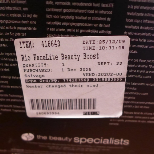 6190 - A Facelite Evolution LED face-mask, original RRP £208.33 + VAT (378-341) *This lot is subject to VAT