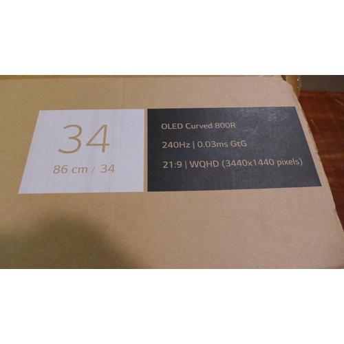 6200 - An UltraGear Gaming OLED curved monitor 34GS95QE, original RRP £899.99 + VAT (378-5) *This lot is su... 