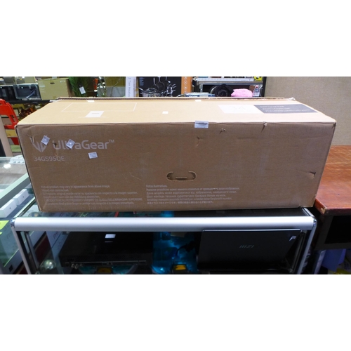 6200 - An UltraGear Gaming OLED curved monitor 34GS95QE, original RRP £899.99 + VAT (378-5) *This lot is su... 
