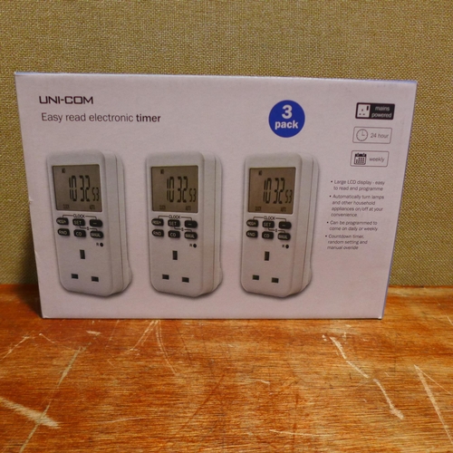6203 - A 3 pack of Uni-Com electronic timers  (375-546/902) *This lot is subject to VAT