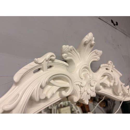 3248 - A white Laura Ashley overmantle mirror