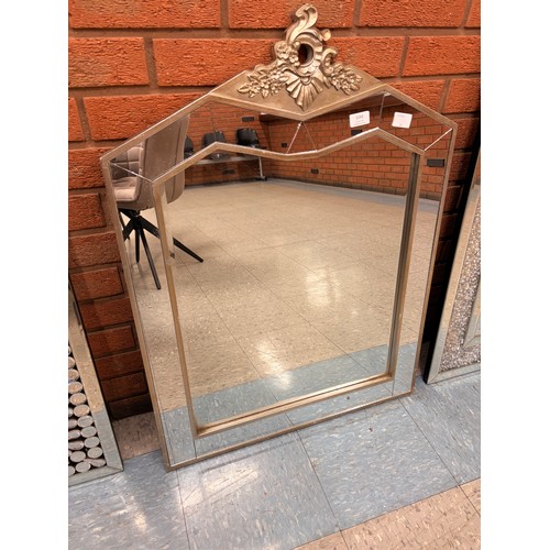 3269 - A champagne framed wall mirror