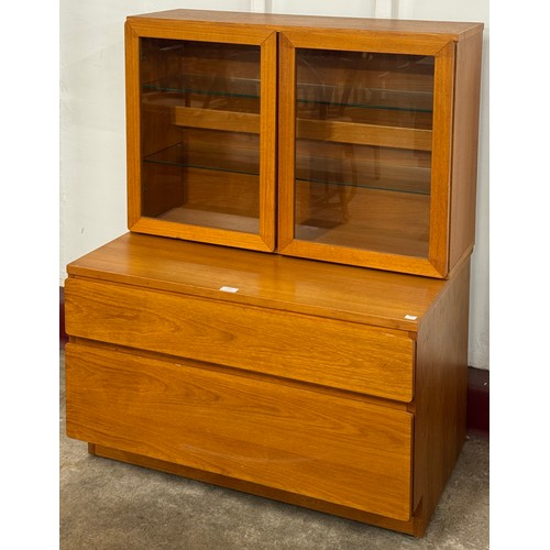 55 - A teak wall unit