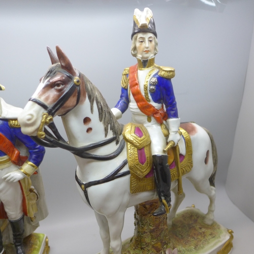2005 - Two German figures by Scheibe Alsbach, one Marshal Soult on horse back and one Marshal Lannes, a Cap... 