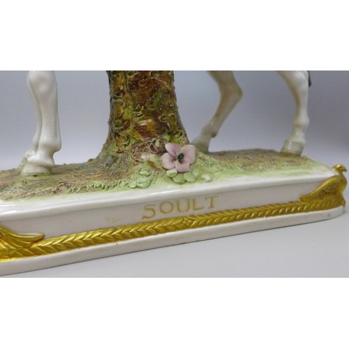 2005 - Two German figures by Scheibe Alsbach, one Marshal Soult on horse back and one Marshal Lannes, a Cap... 