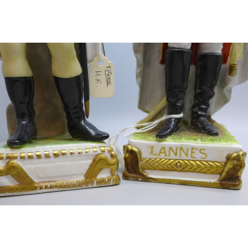 2005 - Two German figures by Scheibe Alsbach, one Marshal Soult on horse back and one Marshal Lannes, a Cap... 