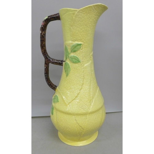 2050B - A large Carlton Ware Apple Blossom pitcher, 36cm