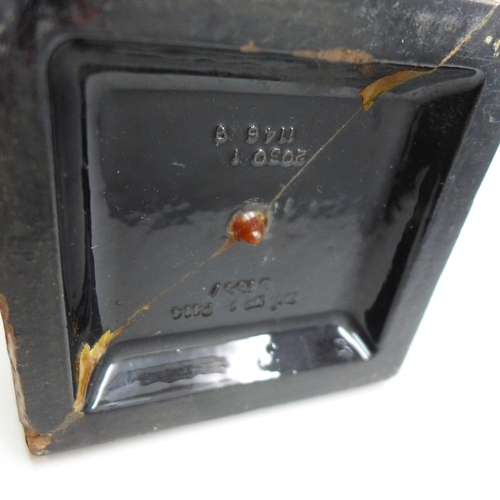 2051 - A Great War Memento hand grenade casting on a stand, (stand a/f)