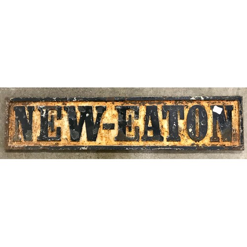258 - A New-Eaton cast iron road sign