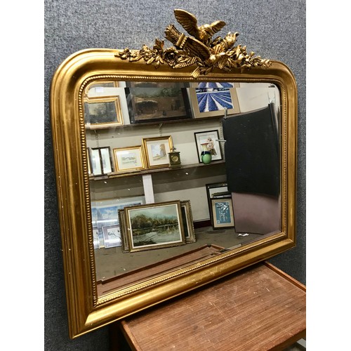 283 - A French Louis XV style gilt framed overmantel mirror