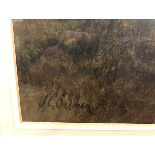 299 - John Cuthbert Salmon (1844-1917), RBA, RCA, ROI, woodland landscape, with horse and cart fording a r... 