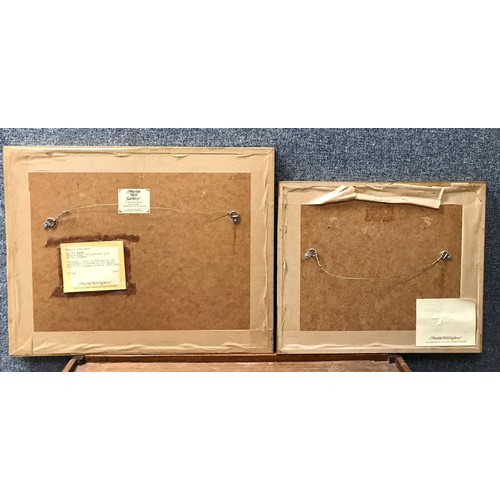 300 - Robert Anderson, farming landscape with a barn beside a country lane, watercolour and a Pre-Raphaeli... 