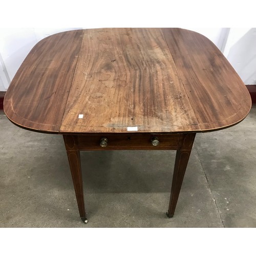 175 - A George IV inlaid mahogany drop-leaf table