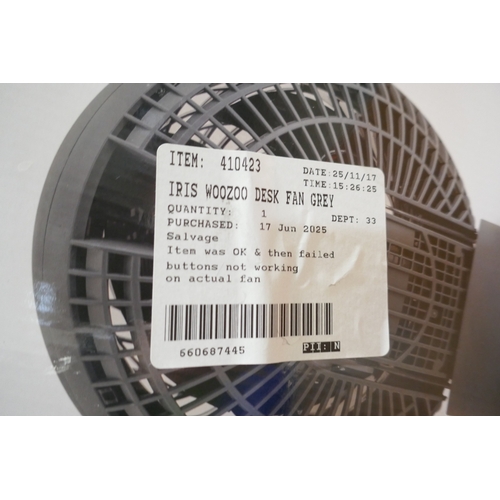 6101 - An Iris Woozoo desk fan with remote, (378-95) *This lot is subject to VAT