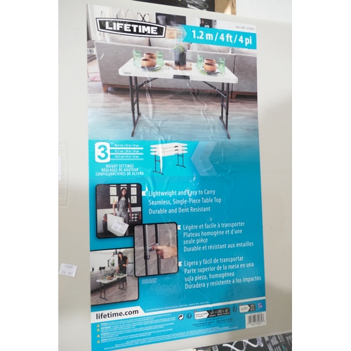 6129 - A Lifetime 4ft collapsible table, (378-204) *This lot is subject to VAT