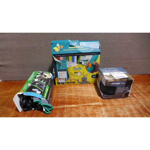 6137 - A 3doodler Start + pen , a quantity of Contour Precision work gloves and a mini Absodry moisture abs... 