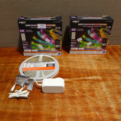 6146 - Two Feit smart colour chase strip lights, (378-115) *This lot is subject to VAT