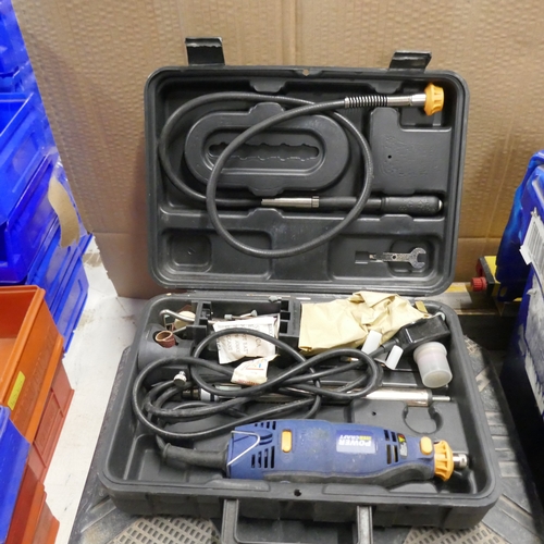 A large quantity of assorted tools including a PowerCraft 1528 rotary ...