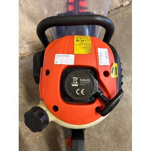 A Vida XL petrol driven hedge cutter and a Titan TTL488 GDO 25cc 2-in-1 ...