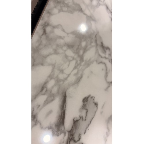 3007 - A Kos black 3 door sideboard with a ceramic top *This lot is subject to VAT